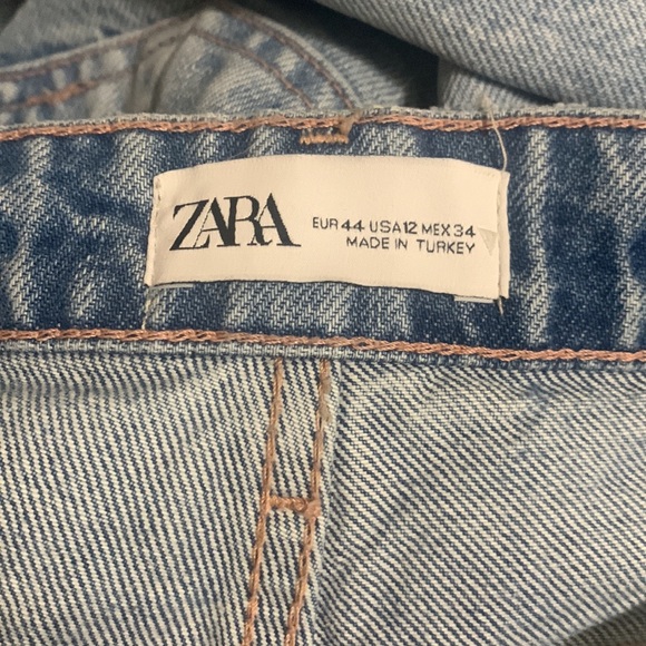 Zara Light Blue Flare & Wide Leg Jeans - Picture 7 of 7